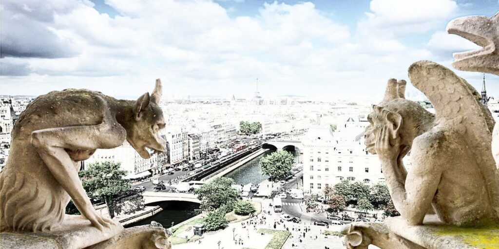 Some of the legendary stone creatures of Notre Dame cathedral