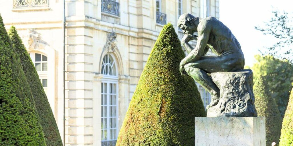 The sculpture The Thinker by Rodin
